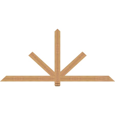 Ekena Millwork Kennewick Timber Gable Bracket, Western Red Cedar, 72"W x 33"H x 1 1/2"D x 3 1/2"F, 11/12 Pitch GBW072X33X0204KEN00SWR